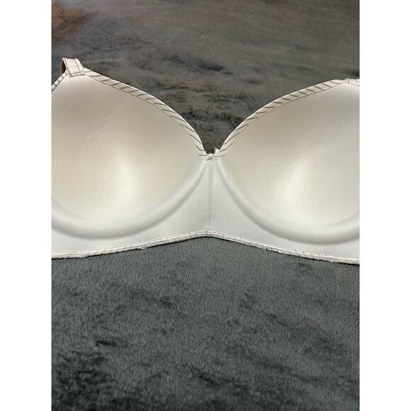Cacique Simply Wire Free T-shirt Bra, cream with gold stripes and lace, 42DD - Picture 10 of 15